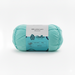 Milk Cotton Yarn 5PLY by Wollen House - Light Blue 4503 Milk Cotton Yarn 5PLY by Wollen House - Light Blue 4503