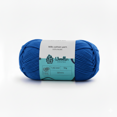 Milk Cotton Yarn 5PLY by Wollen House - Berry Blue 4512 Milk Cotton Yarn 5PLY by Wollen House - Berry Blue 4512
