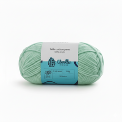 Milk Cotton Yarn 5PLY by Wollen House - Seafoam Green 4513 Milk Cotton Yarn 5PLY by Wollen House - Seafoam Green 4513