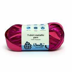Metalic T-Shirt Yarn 6PLY by WoollenHouse - Rani PInk 5203 Metalic T-Shirt Yarn 6PLY by WoollenHouse - Rani PInk 5203