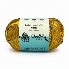 Metalic T-Shirt Yarn 6PLY by WoollenHouse - Golden 5204 Metalic T-Shirt Yarn 6PLY by WoollenHouse - Golden 5204