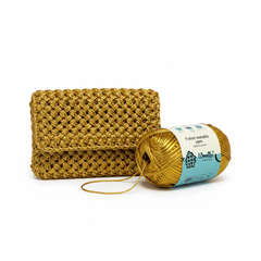 Metalic T-Shirt Yarn 6PLY by WoollenHouse - Golden 5204 Metalic T-Shirt Yarn 6PLY by WoollenHouse - Golden 5204