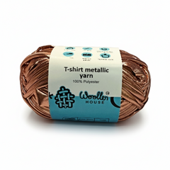 Metalic T-Shirt Yarn 6PLY by WoollenHouse  - Rose Gold 5206 Metalic T-Shirt Yarn 6PLY by WoollenHouse  - Rose Gold 5206