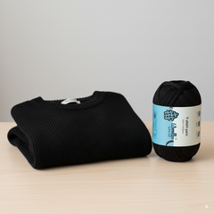 T-Shirt Yarn 10PLY by WoollenHouse - Black 5518 T-Shirt Yarn 10PLY by WoollenHouse - Black 5518