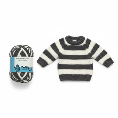 Baby Blanket Yarn by Woollen House -  Grey & White 6011 Baby Blanket Yarn by Woollen House -  Grey & White 6011