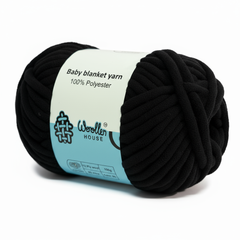 Baby Blanket Yarn by Woollen House - Black 6016 Baby Blanket Yarn by Woollen House - Black 6016