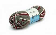 8 PLY Acrylic Yarn by Woollen House - Grey&Maroon 7010 8 PLY Acrylic Yarn by Woollen House - Grey&Maroon 7010