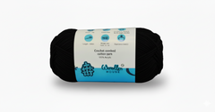 Crochet Combed 4PLY Yarn by Woollen House - Black 7203 Crochet Combed 4PLY Yarn by Woollen House - Black 7203
