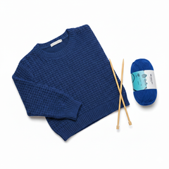 Milk Cotton Yarn 5PLY by Wollen House - Medium Blue 4523 Milk Cotton Yarn 5PLY by Wollen House - Medium Blue 4523