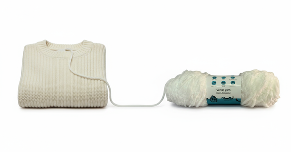 Velvet 6PLY Yarn by Woollen House - White 1602