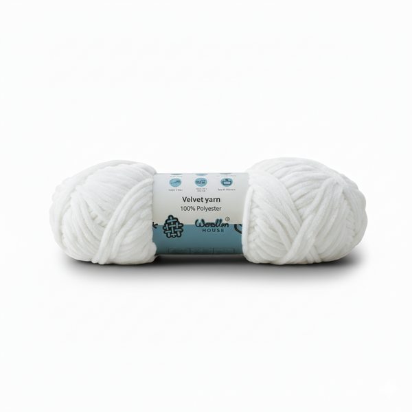Velvet 6PLY Yarn by Woollen House - White 1602