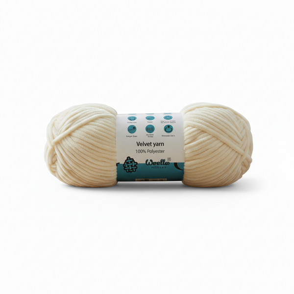 Velvet 6PLY Yarn by Woollen House - Off White 1603