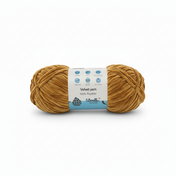 Velvet 6PLY Yarn by Woollen House - Light Brown 1607