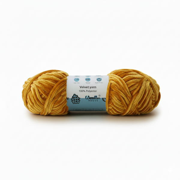 Velvet 6PLY Yarn by Woollen House - Golden 1609