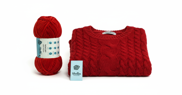 Velvet 6PLY Yarn by Woollen House - Red 1614