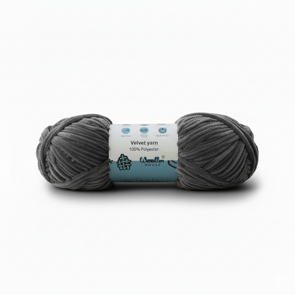 Velvet 6PLY Yarn by Woollen House - Dark Grey 1615