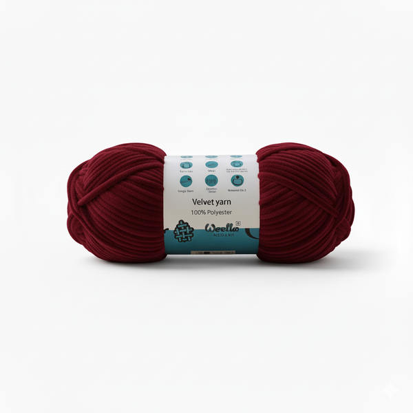 Velvet 6PLY Yarn by Woollen House - Maroon 1620