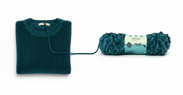 Velvet 6PLY Yarn by Woollen House  - Peacock Blue 1622