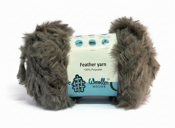 Feather 10PLY Yarn by Woollen House - Dark Grey 4201