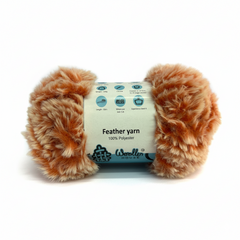 Feather 10PLY Yarn by Woollen House - Dark Orange & White 4207