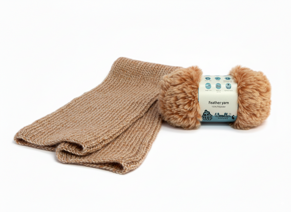 Feather 10PLY Yarn by Woollen House - Dark Orange & White 4207