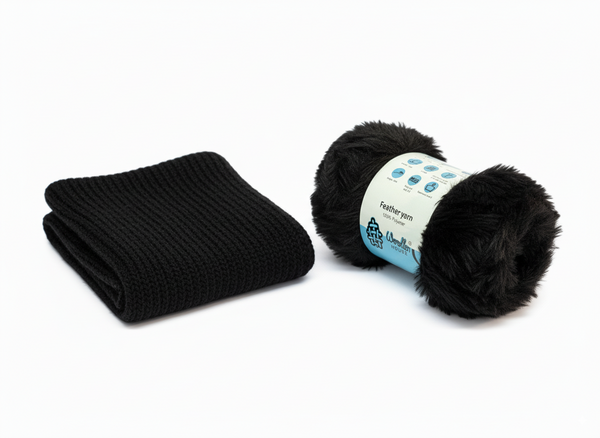 Feather 10PLY Yarn by Woollen House - Black 4211