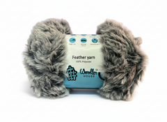 Feather 10PLY Yarn by Woollen House - Black & Grey 4212