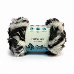 Feather 10PlY Yarn by WoollenHouse - Black & White 4216
