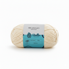Milk Cotton Yarn 5PLY by Wollen House - Off White 4501