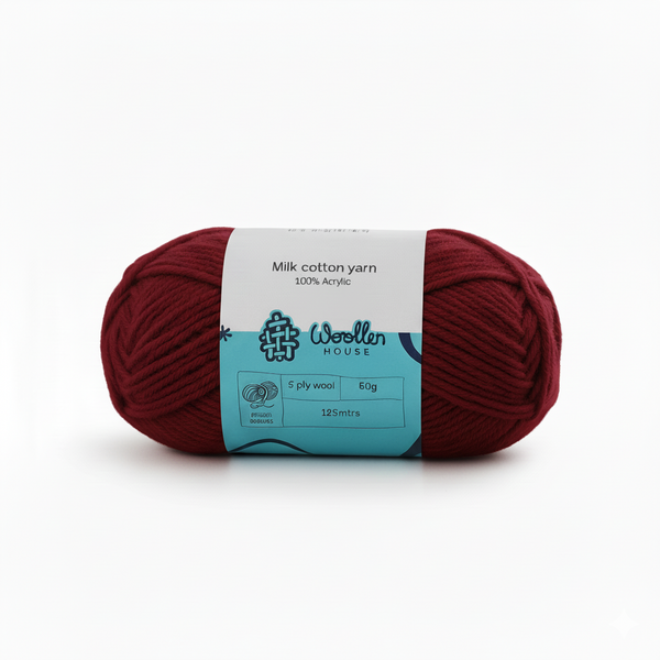 Milk Cotton Yarn 5PLY by Wollen House - Cherry Blossom 4508