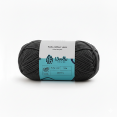 Milk Cotton Yarn 5PLY by Wollen House - Graphite 4509