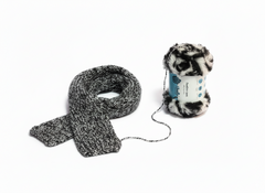 Feather 10PlY Yarn by WoollenHouse - Black & White 4216