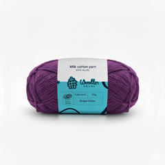 Milk Cotton Yarn 5PLY by Wollen House - Grape 4524