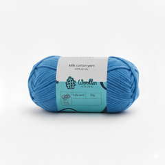 Milk Cotton Yarn 5PLY by Wollen House - Blue 4527