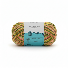 Milk Cotton Yarn 5Ply by Woollen House - Multicolour 4535