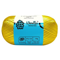 Metalic T-Shirt Yarn 6PLY by WoollenHouse - Yellow Golden 5201