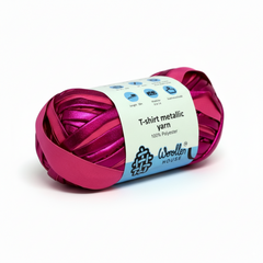 Metalic T-Shirt Yarn 6PLY by WoollenHouse - Rani PInk 5203
