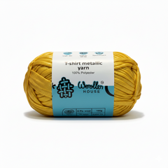 Metalic T-Shirt Yarn 6PLY by WoollenHouse - Golden 5204