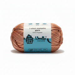 Metalic T-Shirt Yarn 6PLY by WoollenHouse  - Rose Gold 5206