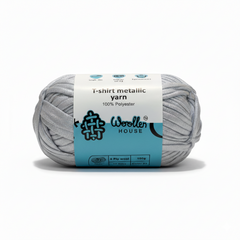 Metalic T-Shirt Yarn 6PLY by WoollenHouse - Silver 5207