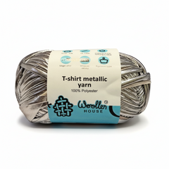 Metalic T-Shirt Yarn 6PLY by WoollenHouse - Silver 5207