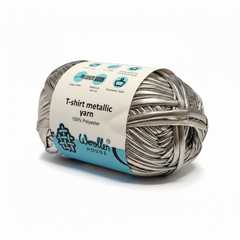Metalic T-Shirt Yarn 6PLY by WoollenHouse - Silver 5207