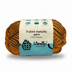 Metalic T-Shirt Yarn 6PLY by WoollenHouse - Dark Golden 5208