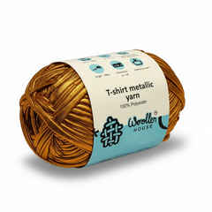Metalic T-Shirt Yarn 6PLY by WoollenHouse - Dark Golden 5208