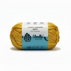 Metalic T-Shirt Yarn 6PLY by WoollenHouse - Steel Gold 5209