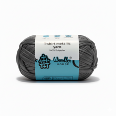 Metalic T-Shirt Yarn 6PLY by WoollenHouse - Dark Grey 5212