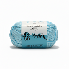 Metalic T-Shirt Yarn 6PLY by WoollenHouse - Light Blue 5213