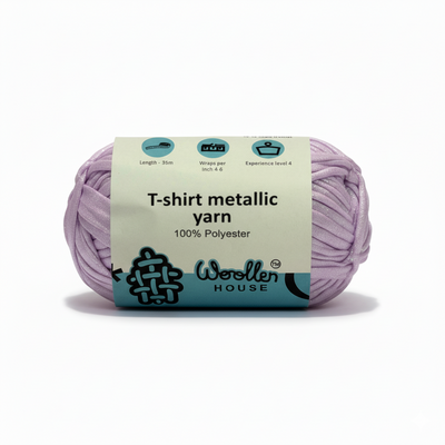 Metallic T-Shirt Yarn 6 Ply - Lavender 5214 | Woollen House