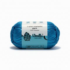 Metalic T-Shirt Yarn 6PLY by WoollenHouse - Medium Blue 5215