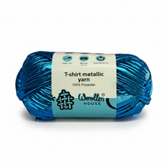 Metalic T-Shirt Yarn 6PLY by WoollenHouse - Medium Blue 5215